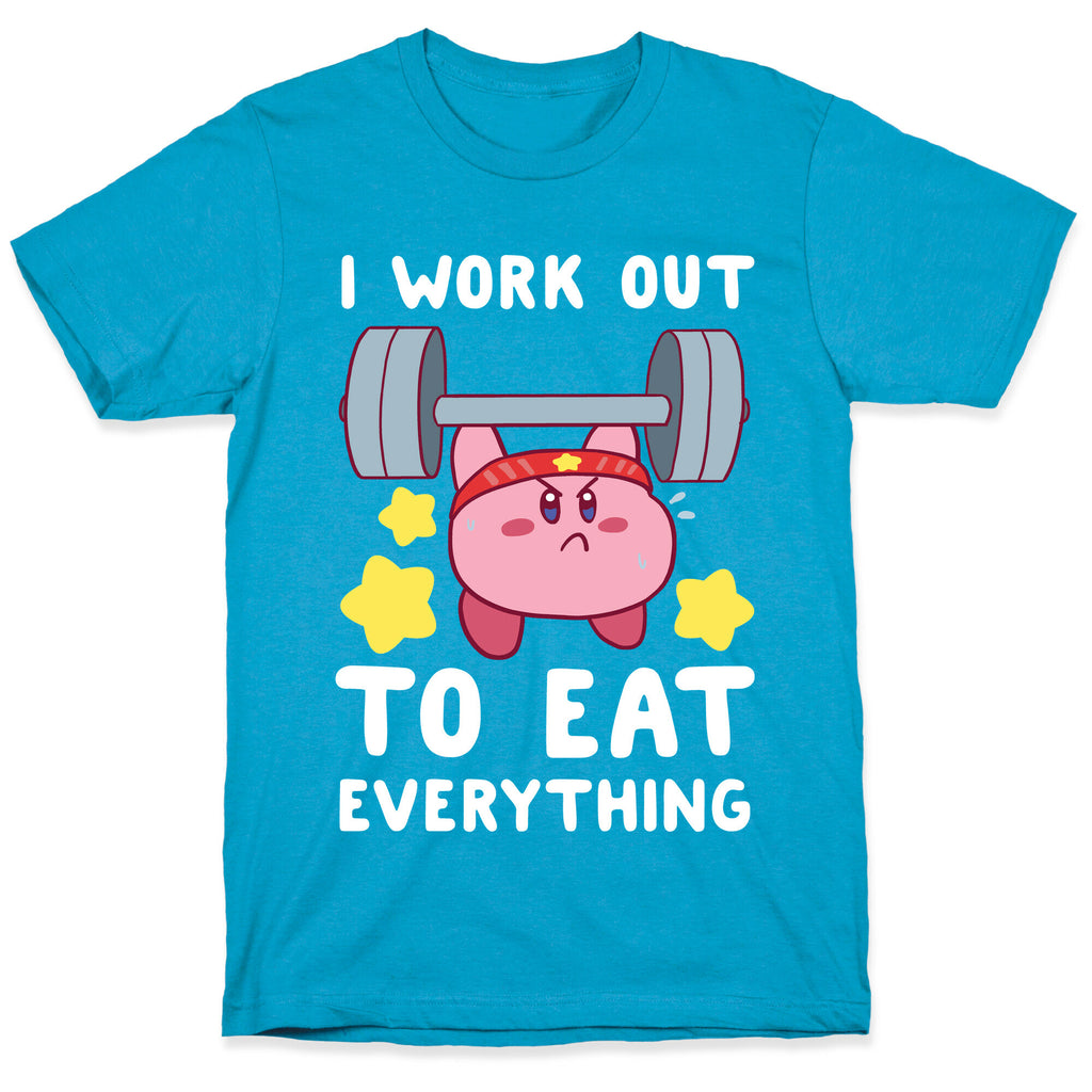 I Work Out to Eat Everything (Kirby) Unisex Triblend Tee