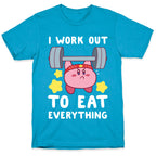 I Work Out to Eat Everything (Kirby) Unisex Triblend Tee