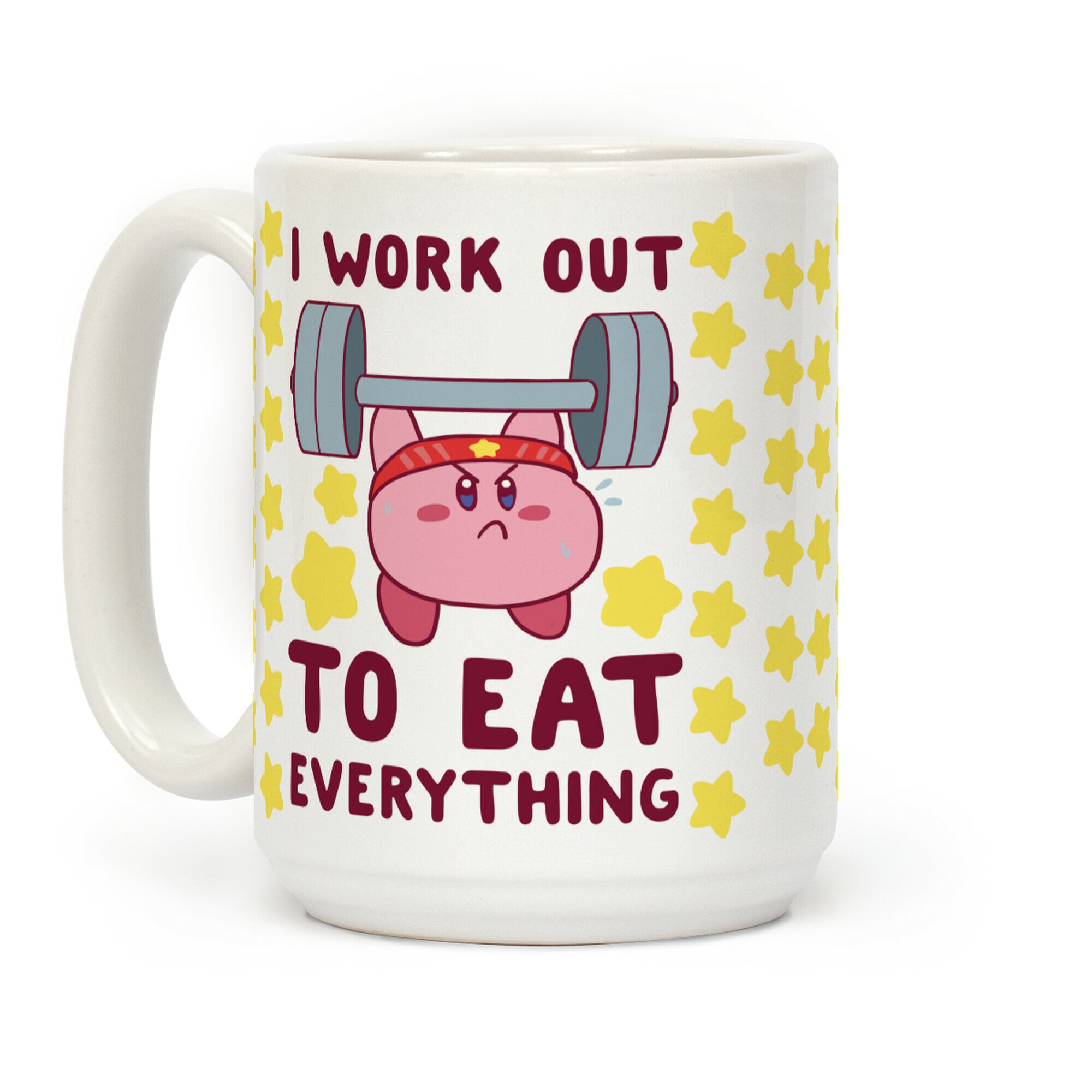 I Work Out to Eat Everything (Kirby) Coffee Mug