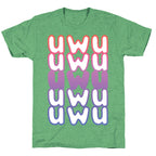 UWU Anime Emoticon Face Unisex Triblend Tee