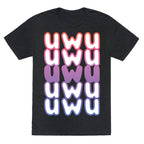UWU Anime Emoticon Face Unisex Triblend Tee