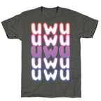 UWU Anime Emoticon Face Unisex Triblend Tee