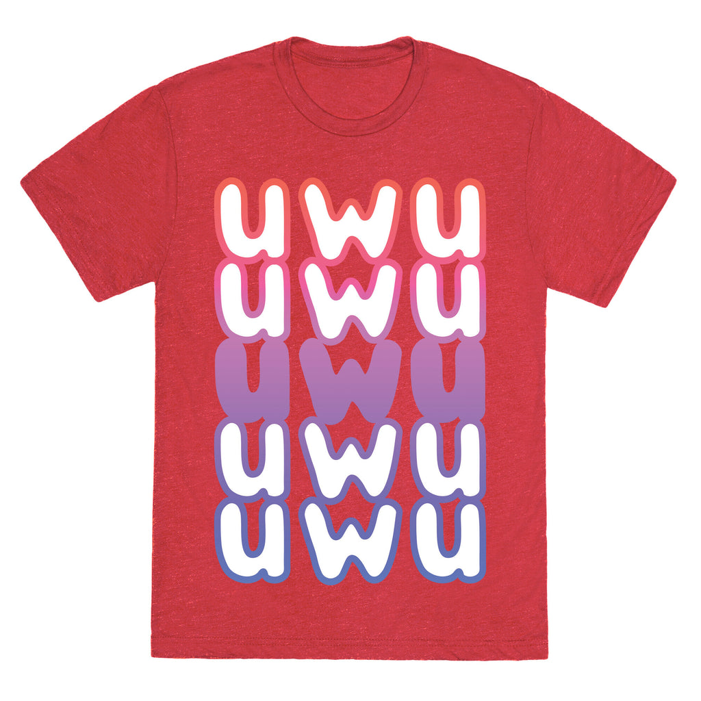 UWU Anime Emoticon Face Unisex Triblend Tee