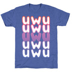 UWU Anime Emoticon Face Unisex Triblend Tee