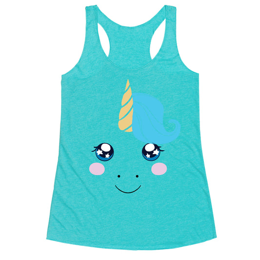 Unicorn Face Racerback Tank