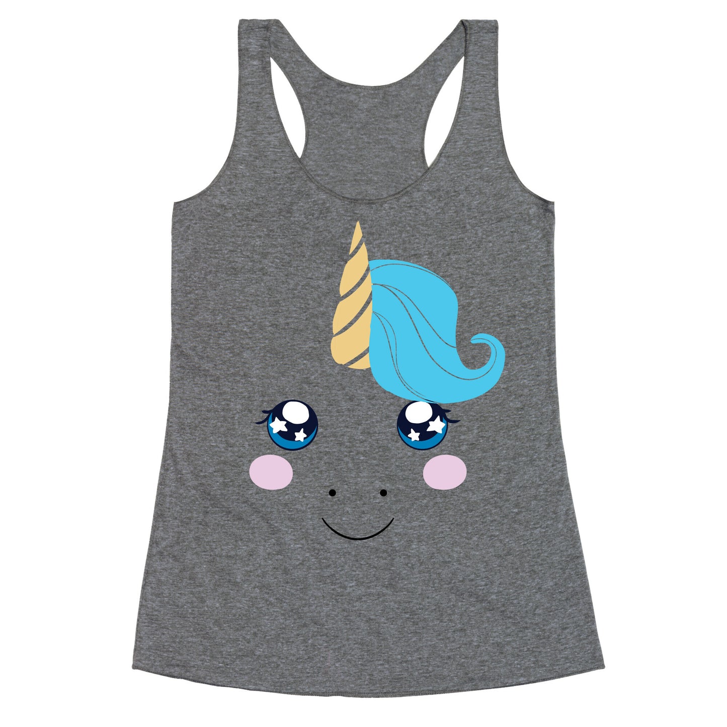 Unicorn Face Racerback Tank