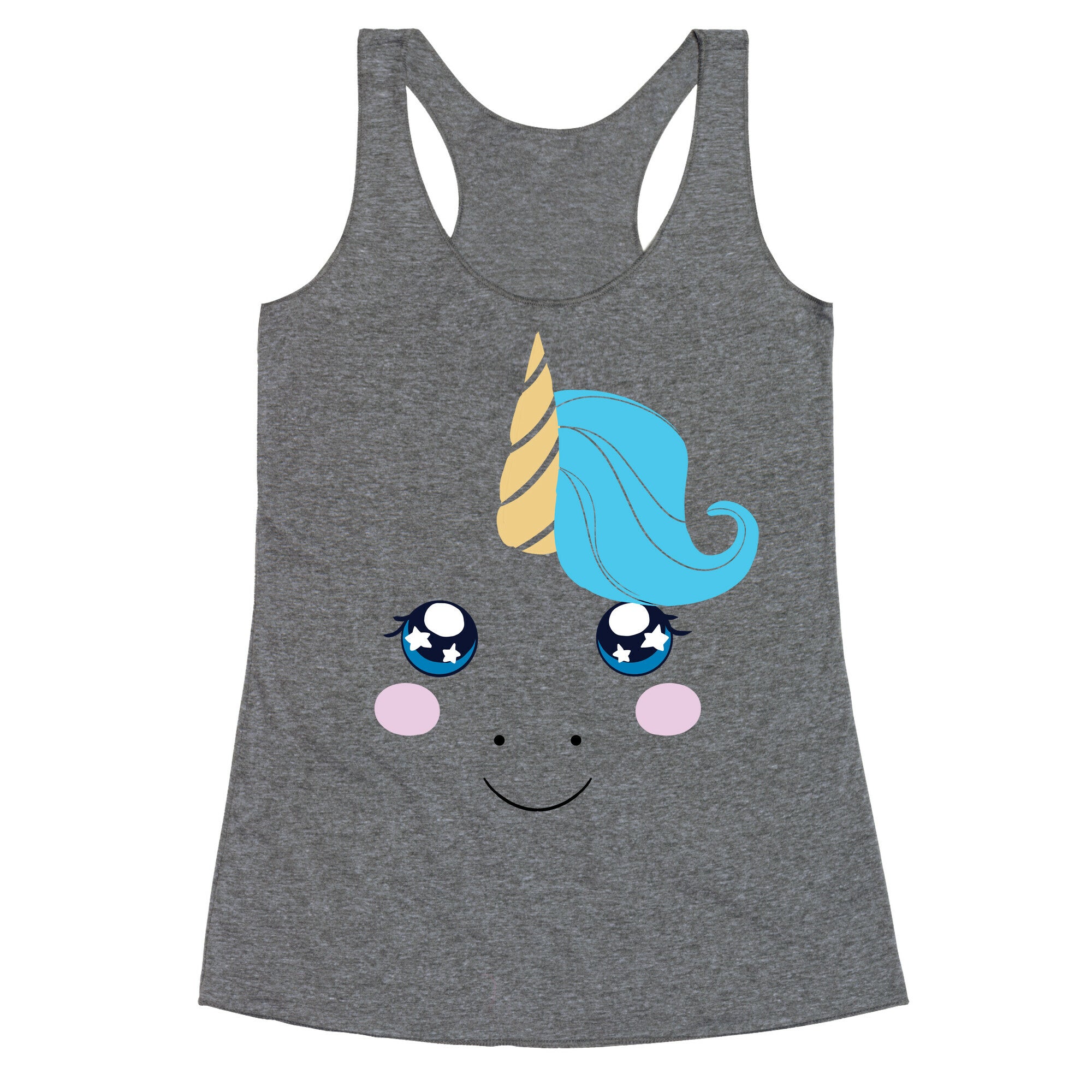 Unicorn Face Racerback Tank
