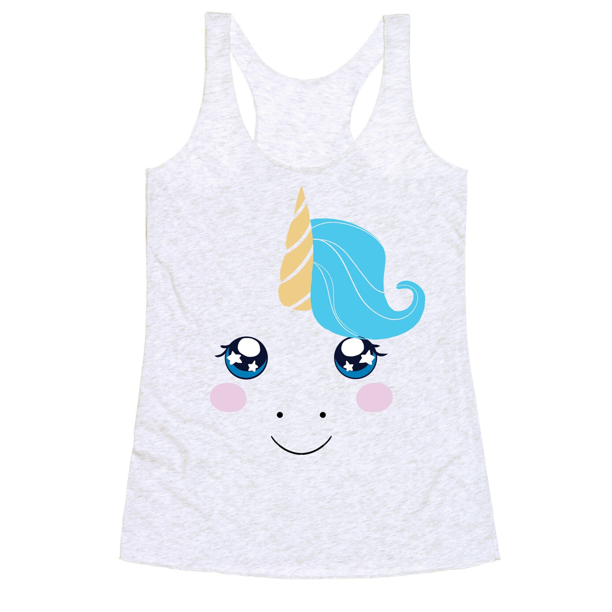 Unicorn Face Racerback Tank