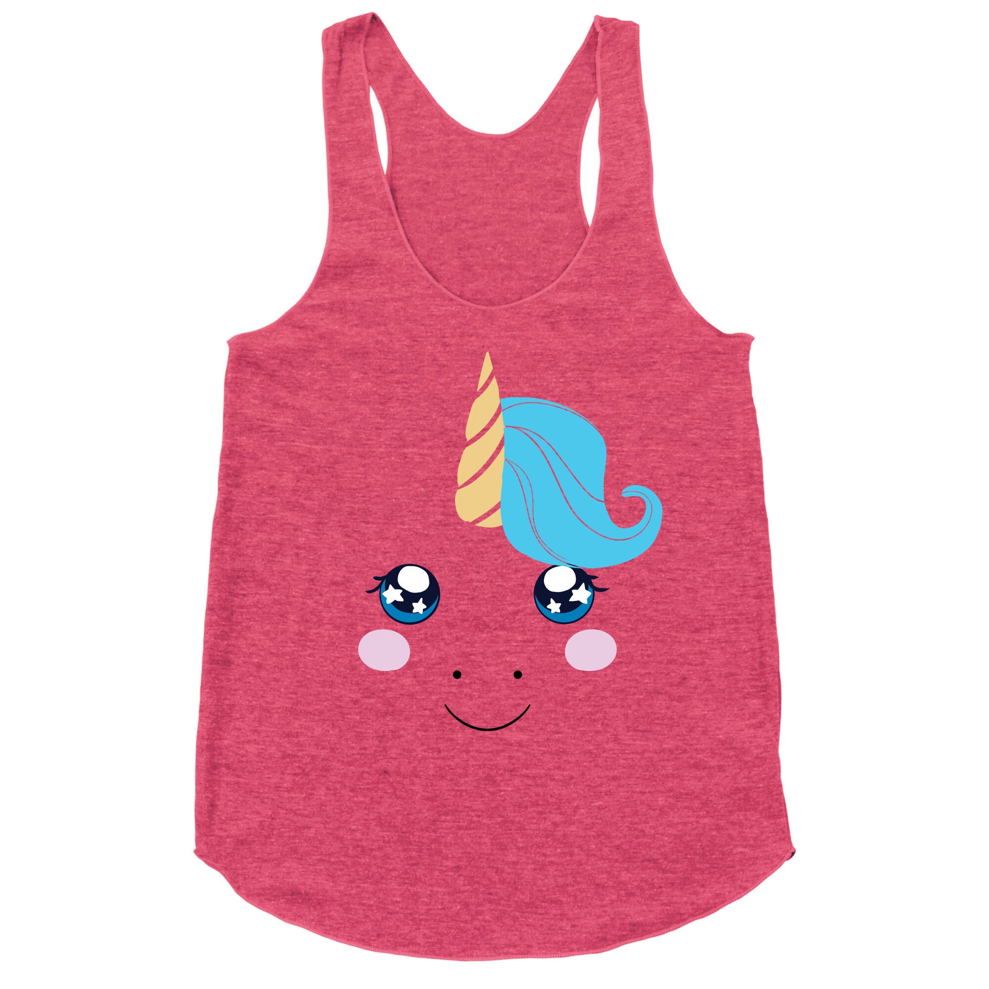 Unicorn Face Racerback Tank