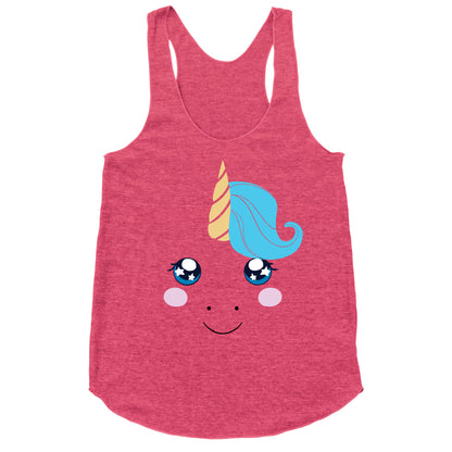 Unicorn Face Racerback Tank
