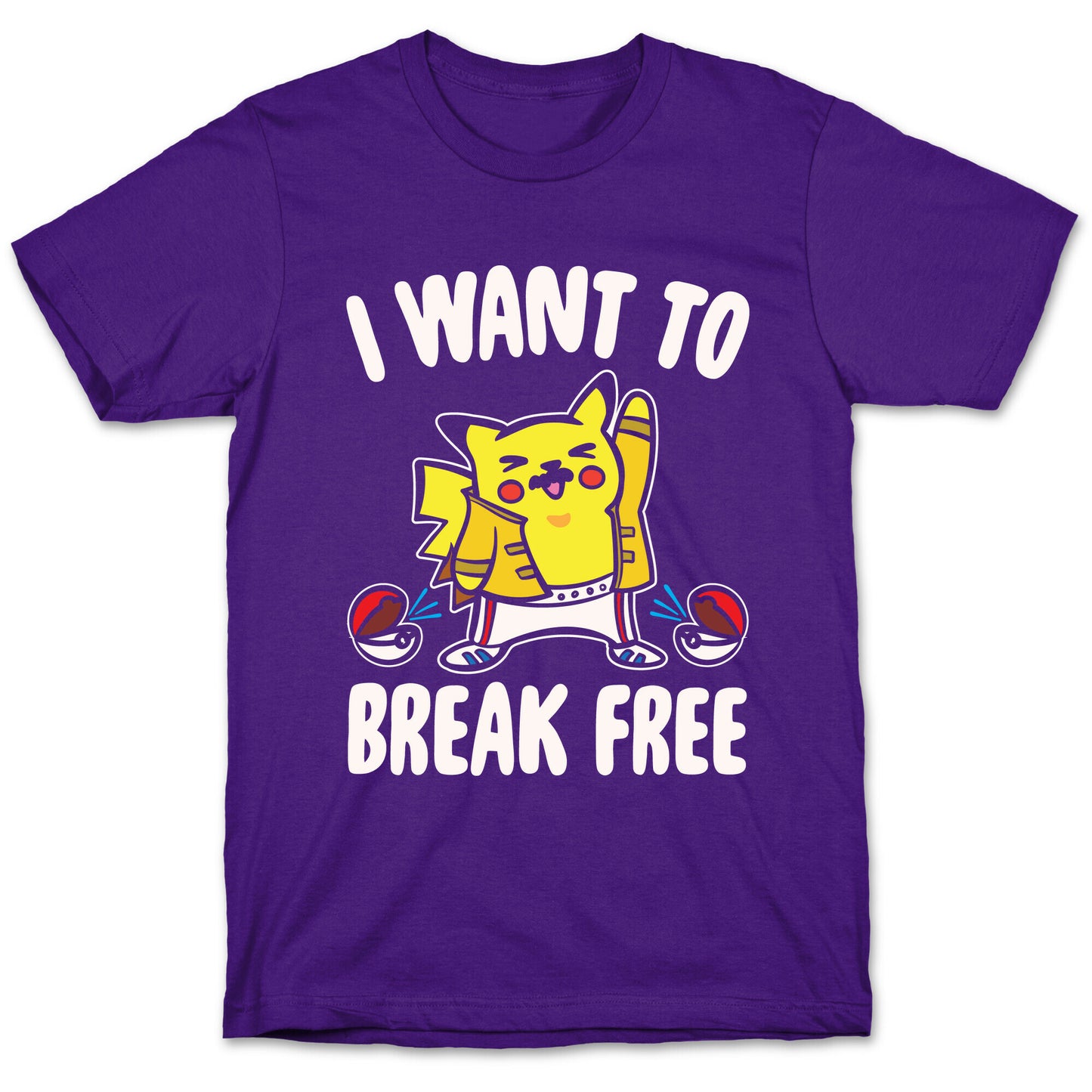 I Want To Break Free Parody White Print T-Shirt