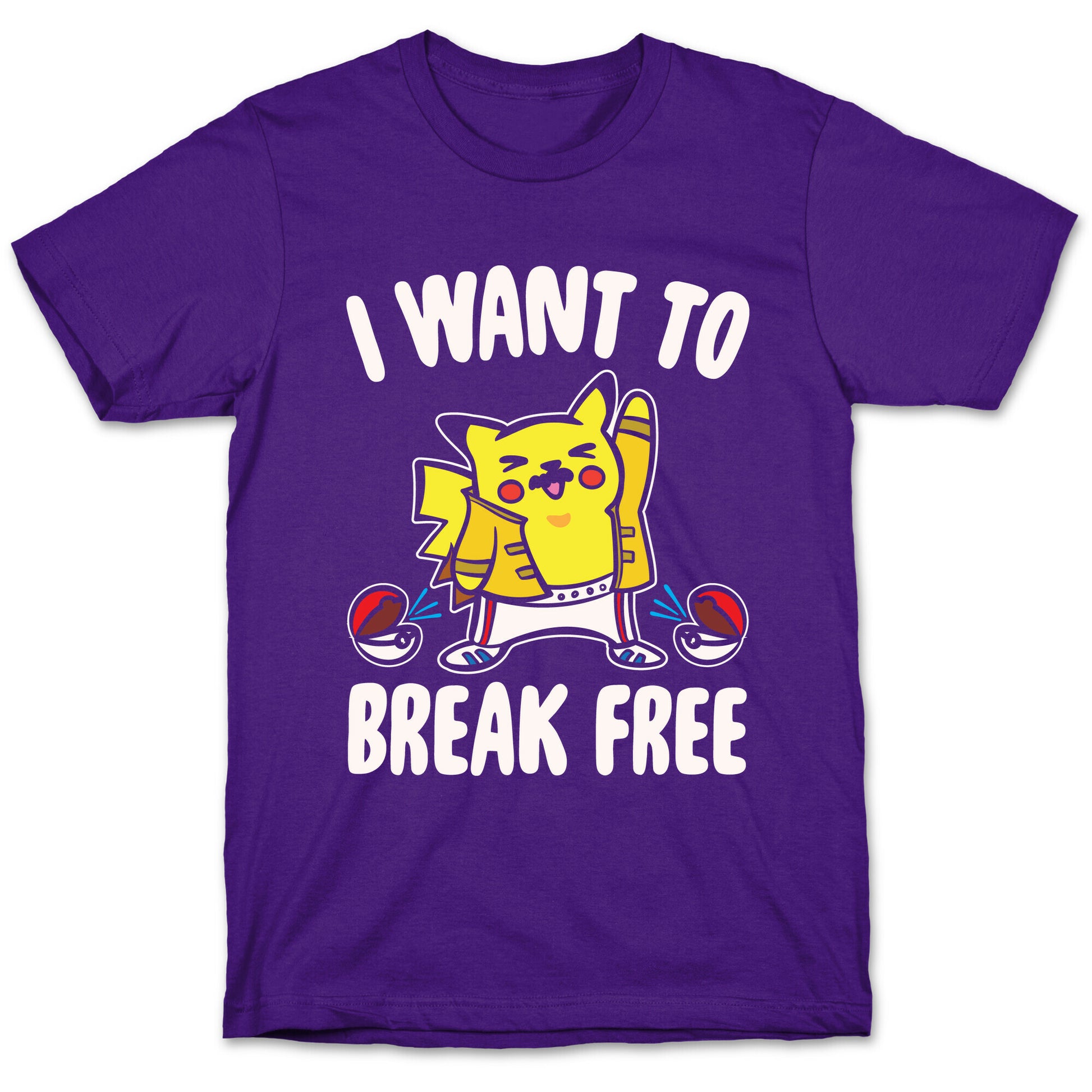 I Want To Break Free Parody White Print T-Shirt