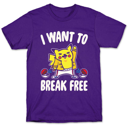 I Want To Break Free Parody White Print T-Shirt