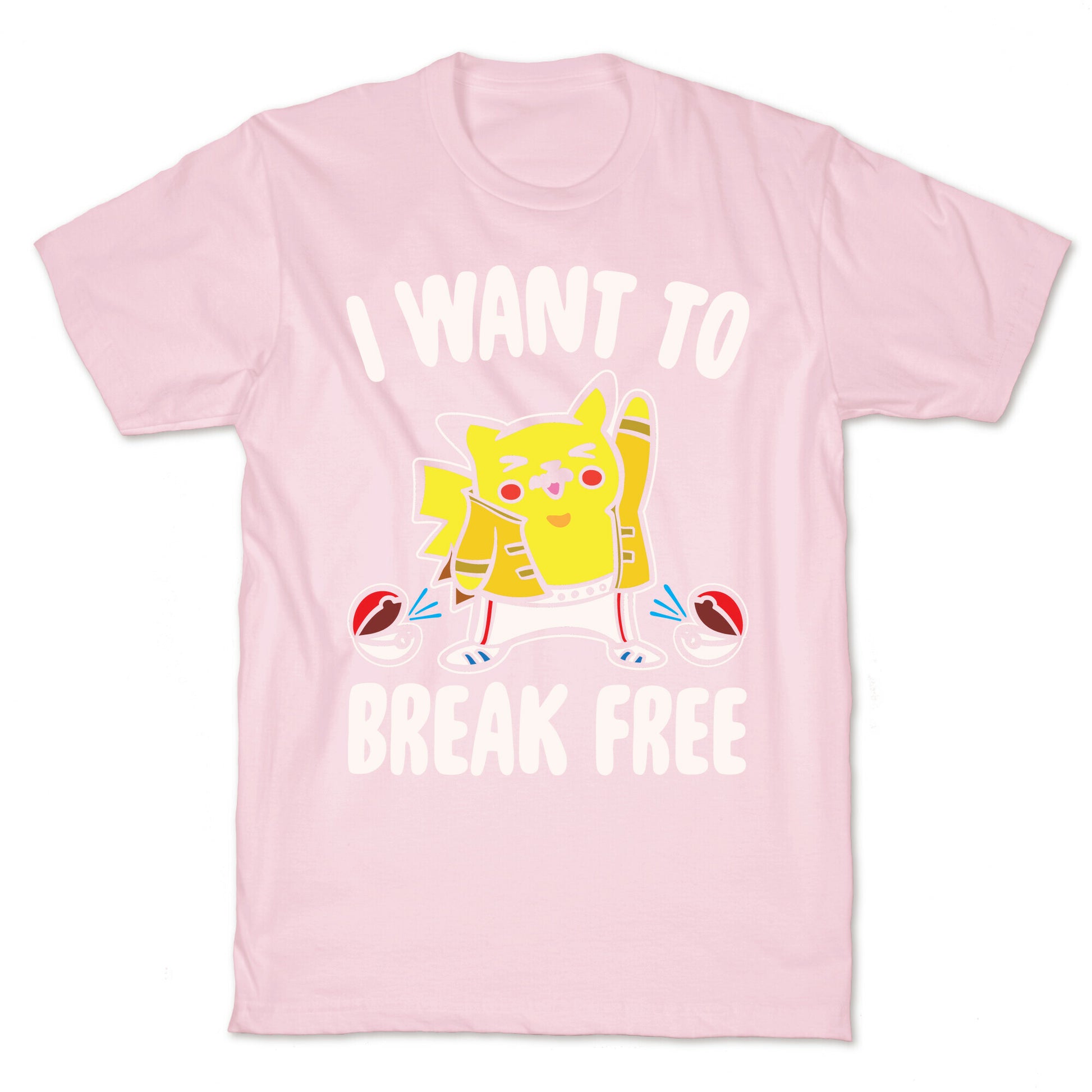 I Want To Break Free Parody White Print T-Shirt