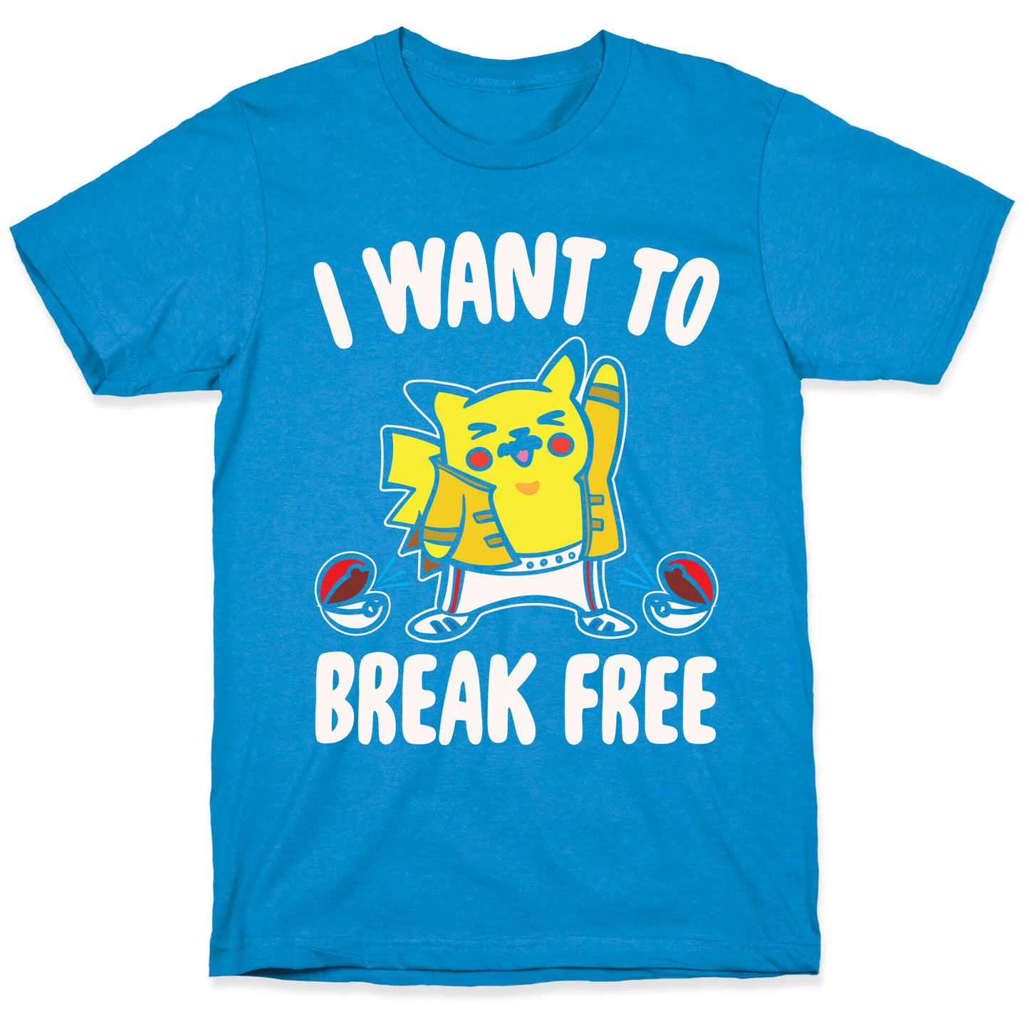 I Want To Break Free Parody White Print T-Shirt