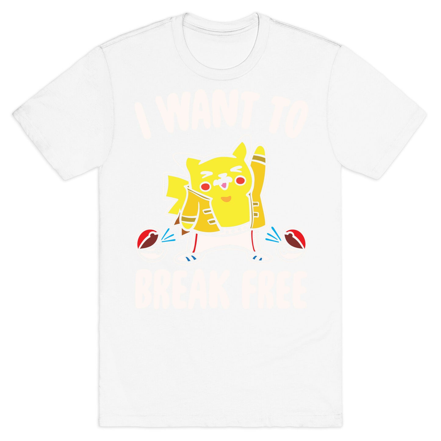 I Want To Break Free Parody White Print T-Shirt