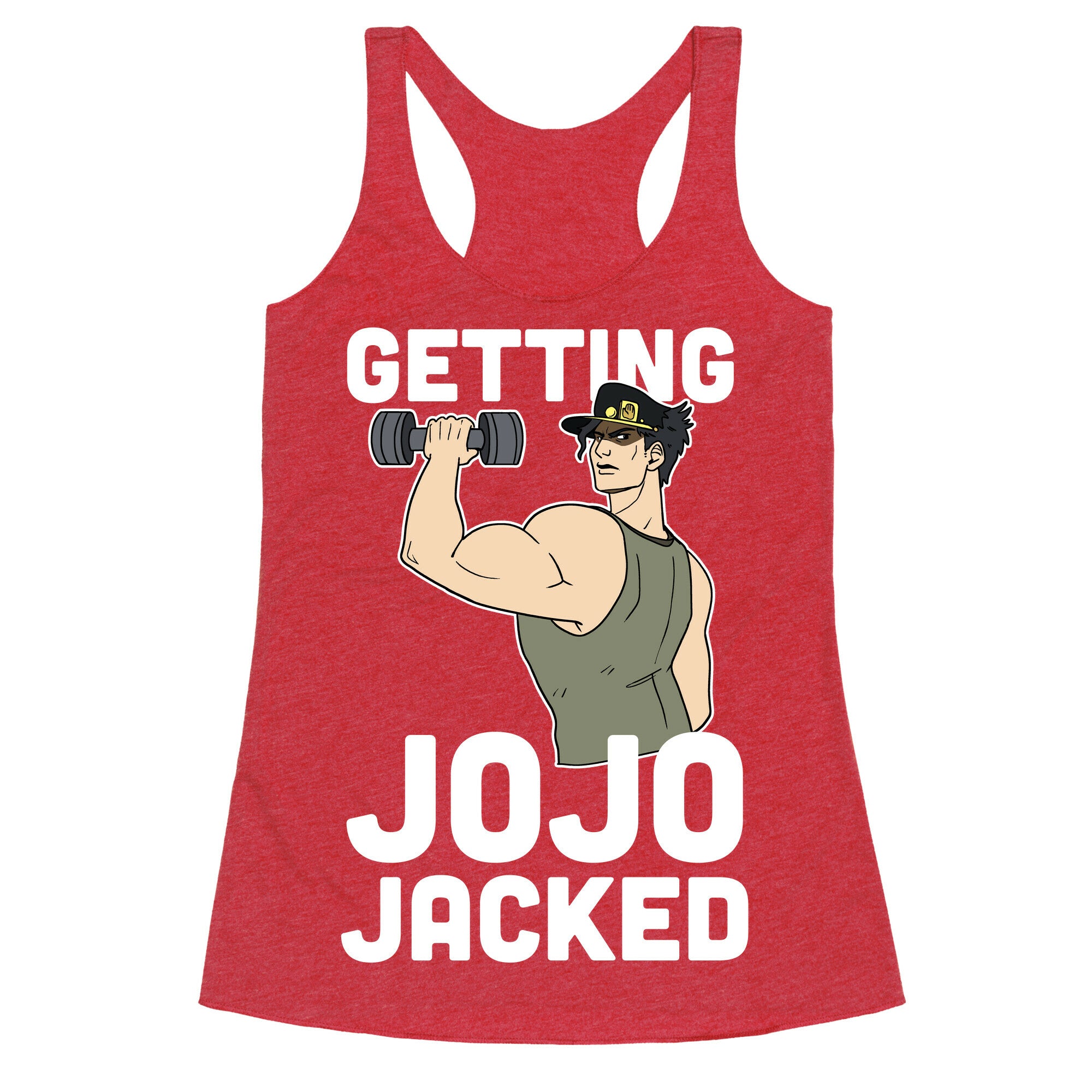 Getting Jojo-Jacked Racerback Tank