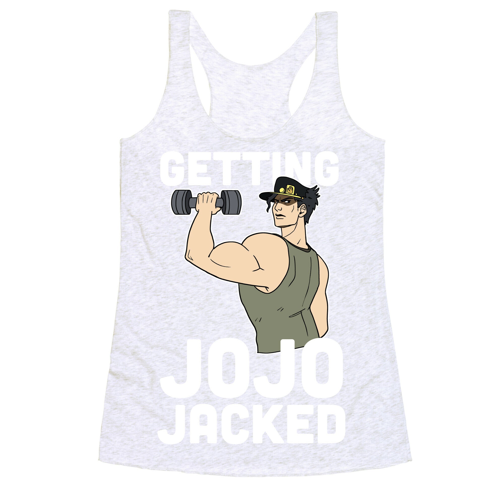 Getting Jojo-Jacked Racerback Tank