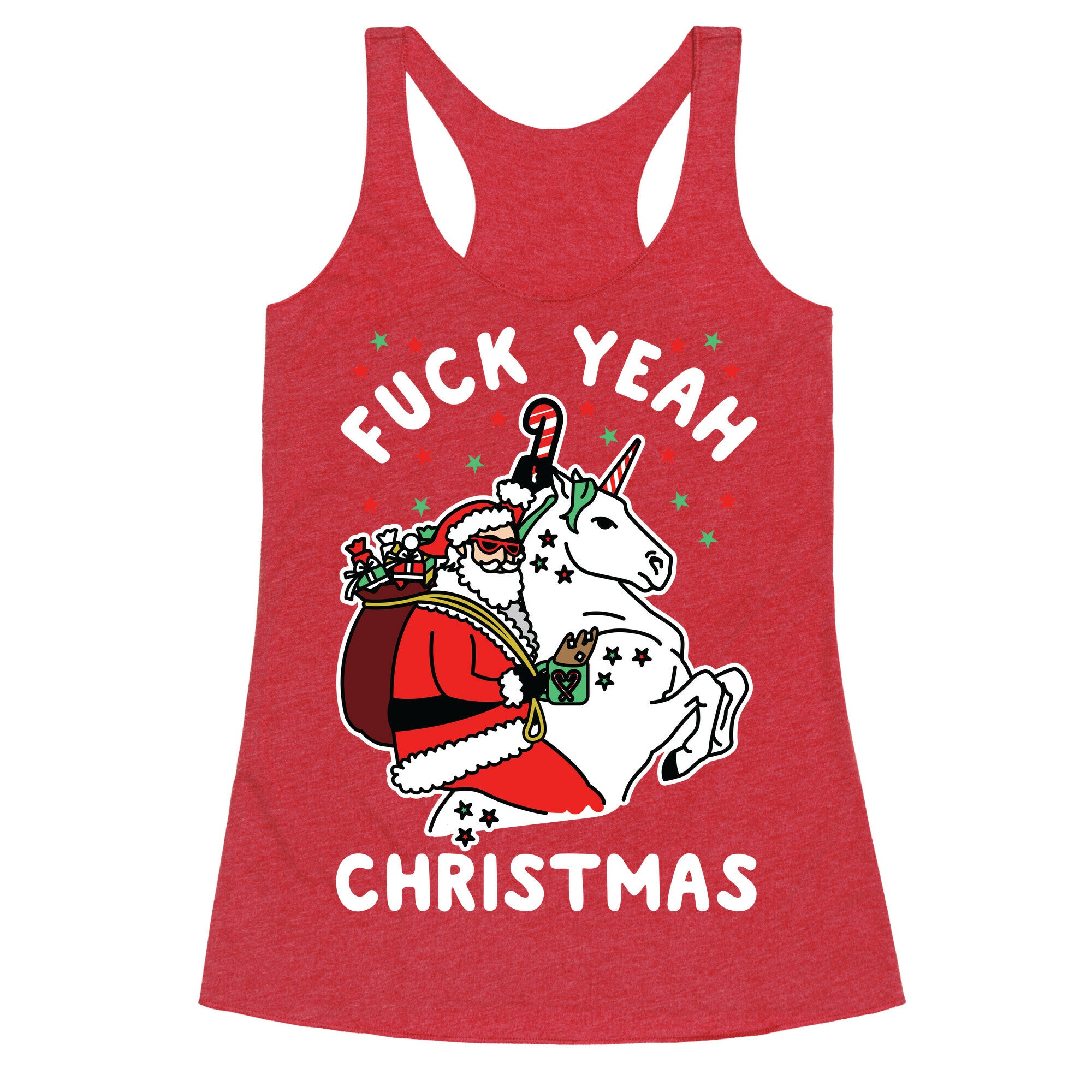 Fuck Yeah Christmas Racerback Tank