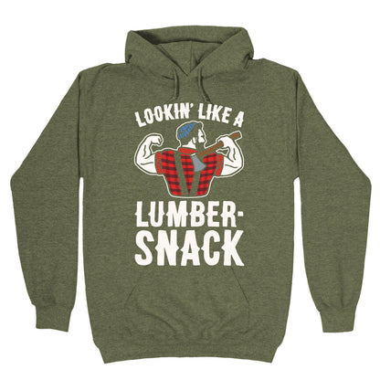Lookin' Like A Lumber-Snack Parody White Print Hoodie