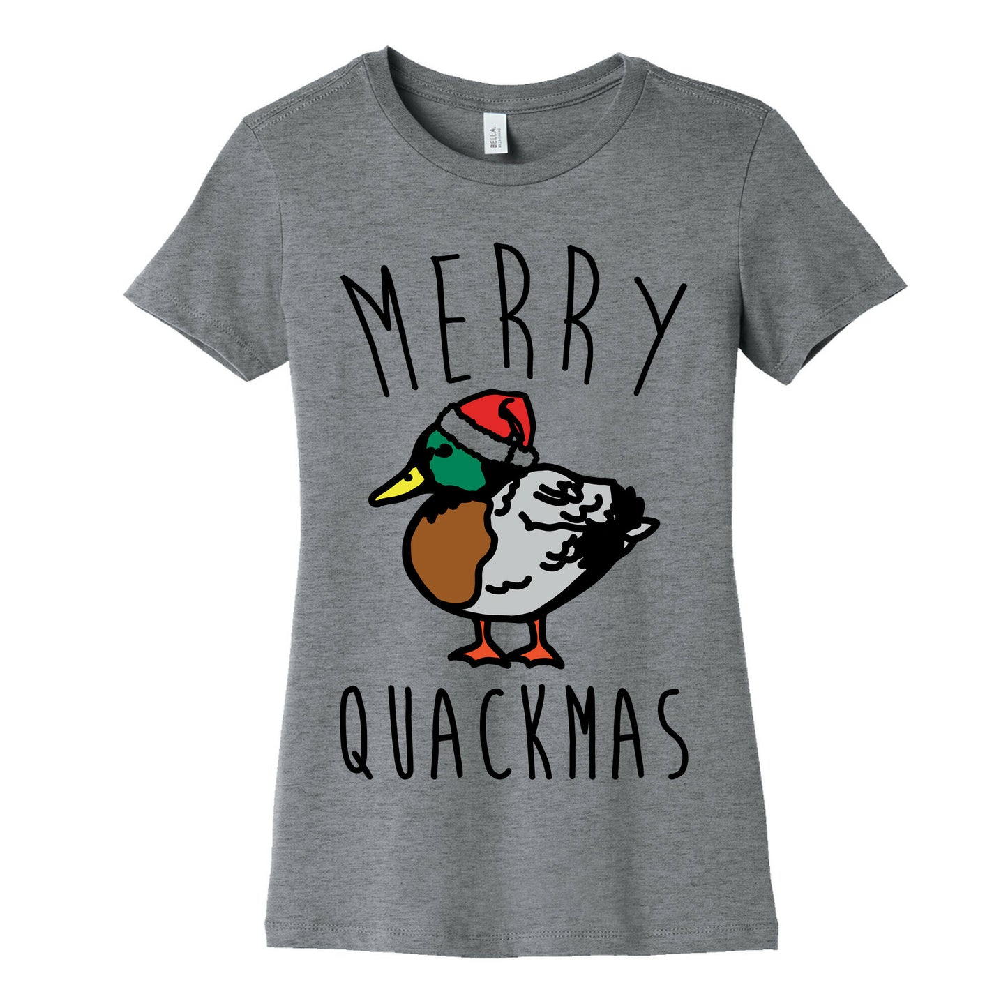 Merry Quackmas Duck Christmas Parody Women's Cotton Tee