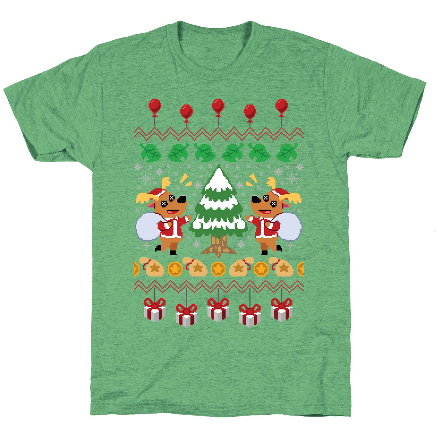 Jingle Animal Crossing Ugly Sweater Unisex Triblend Tee