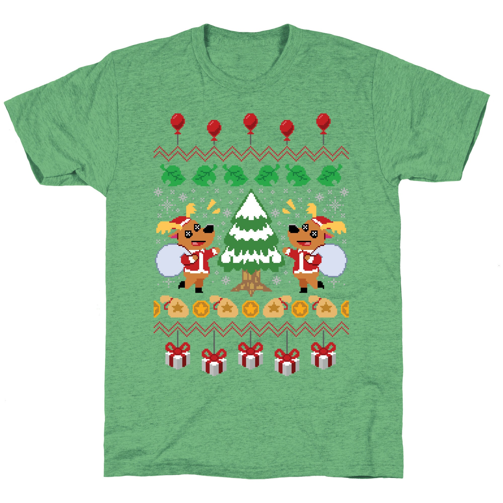 Jingle Animal Crossing Ugly Sweater Unisex Triblend Tee
