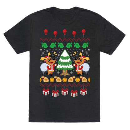 Jingle Animal Crossing Ugly Sweater Unisex Triblend Tee