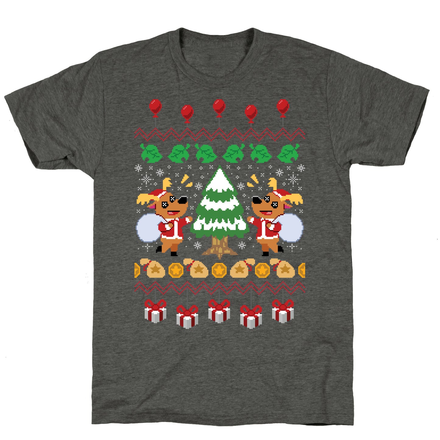 Jingle Animal Crossing Ugly Sweater Unisex Triblend Tee