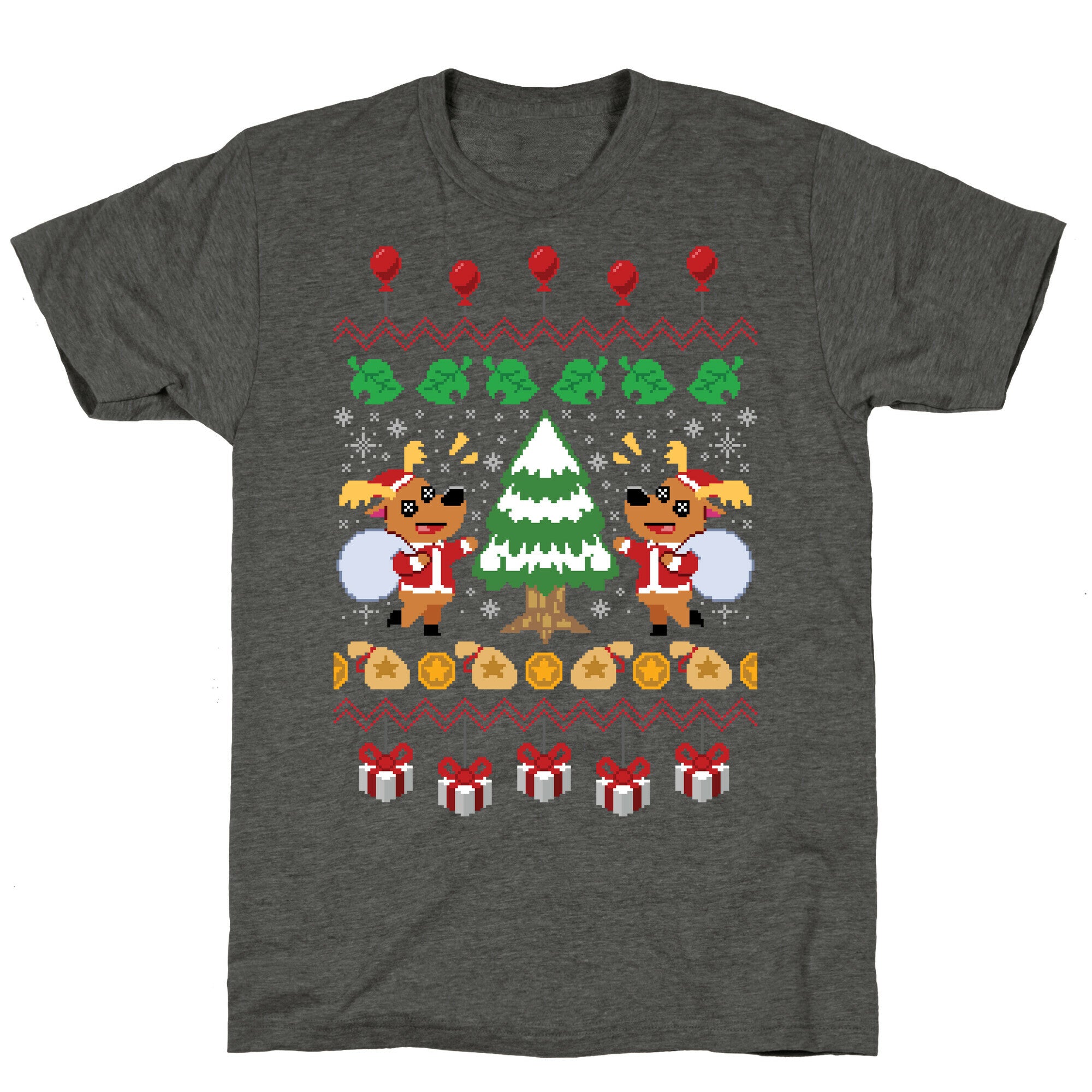 Jingle Animal Crossing Ugly Sweater Unisex Triblend Tee