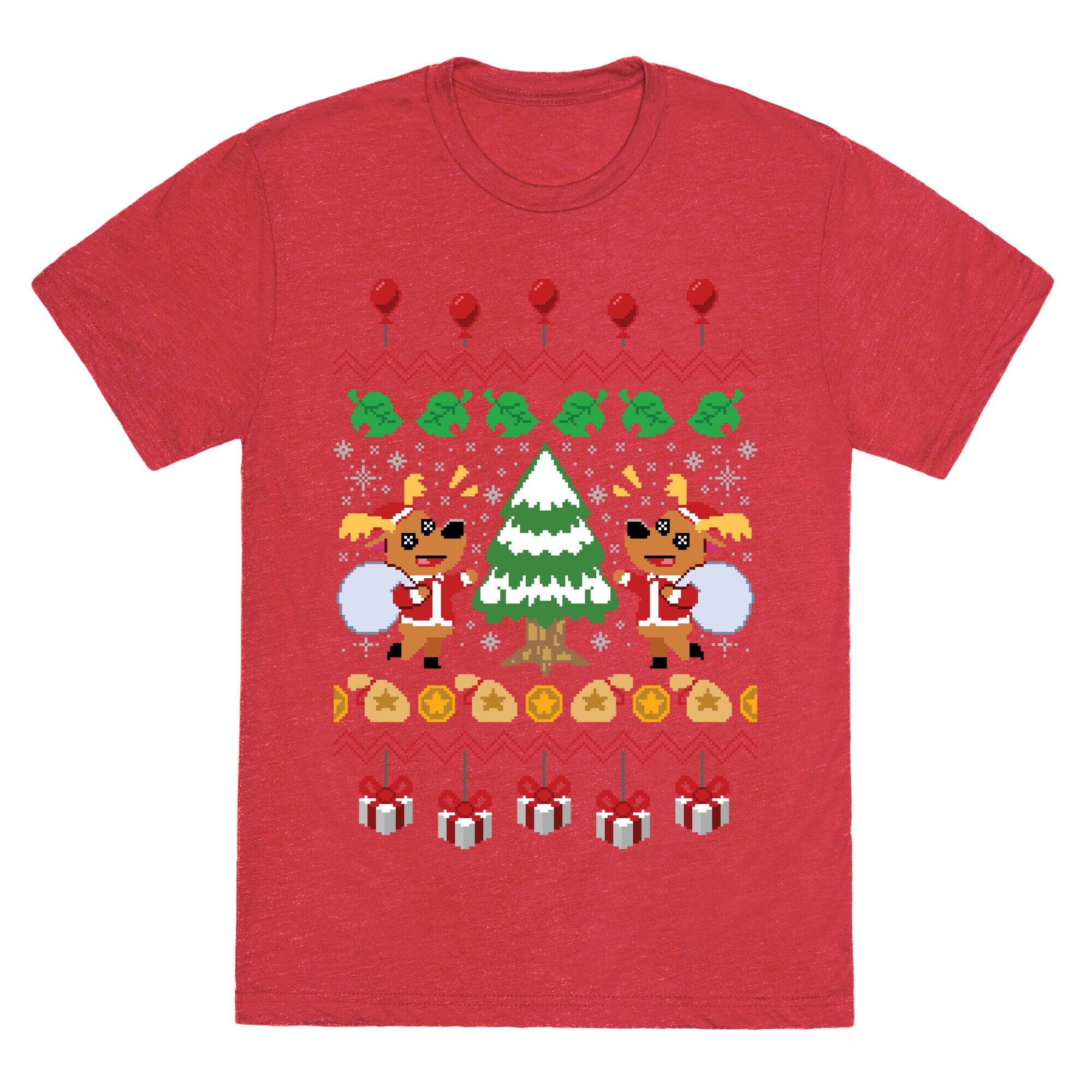 Jingle Animal Crossing Ugly Sweater Unisex Triblend Tee