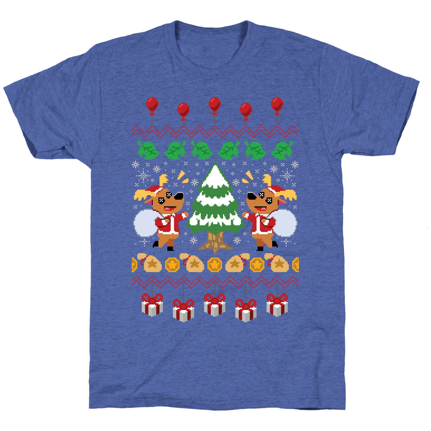 Jingle Animal Crossing Ugly Sweater Unisex Triblend Tee