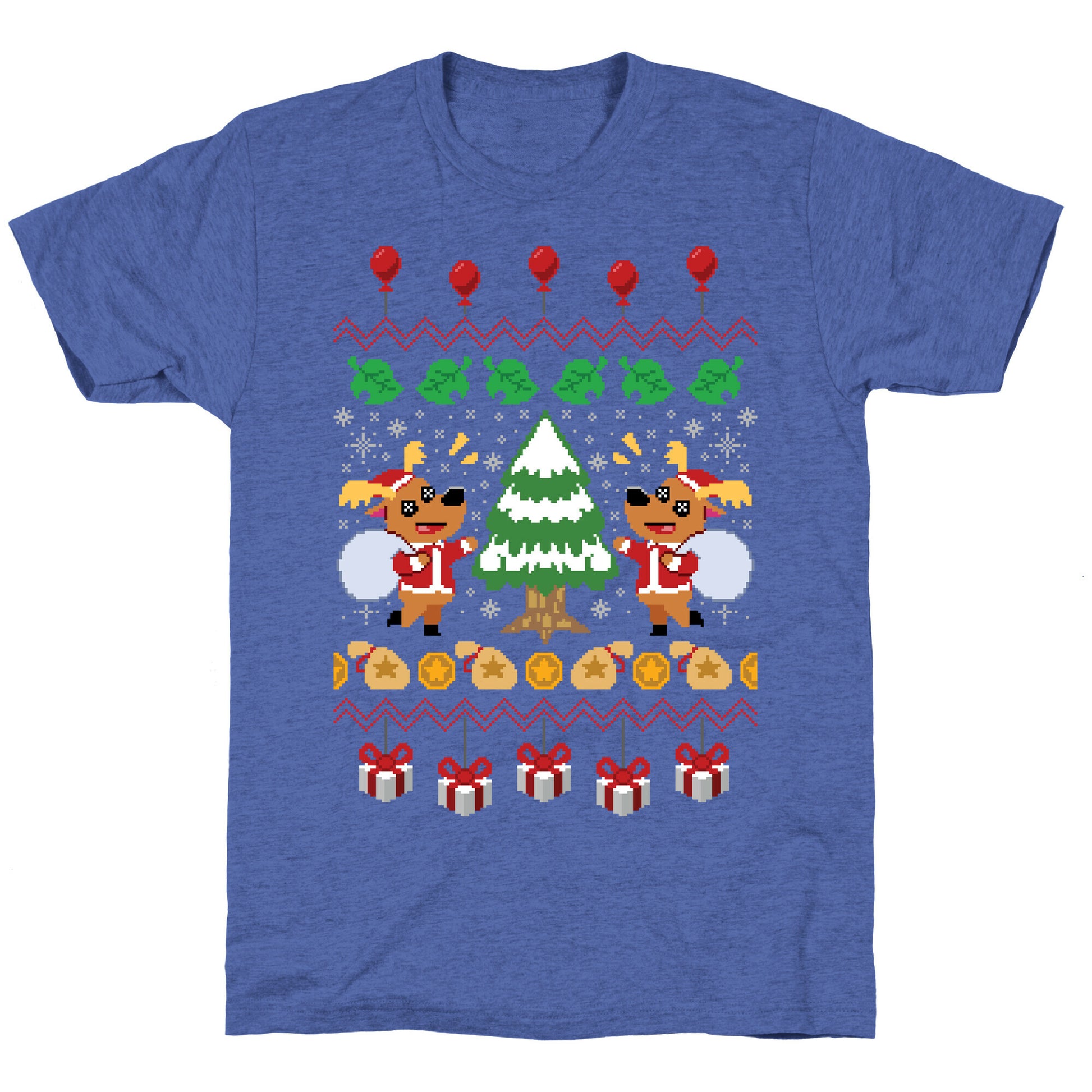 Jingle Animal Crossing Ugly Sweater Unisex Triblend Tee