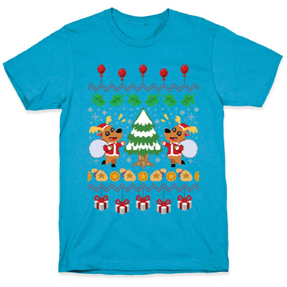 Jingle Animal Crossing Ugly Sweater Unisex Triblend Tee