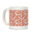 Floral Penis Orange Coffee Mug