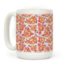 Floral Penis Orange Coffee Mug
