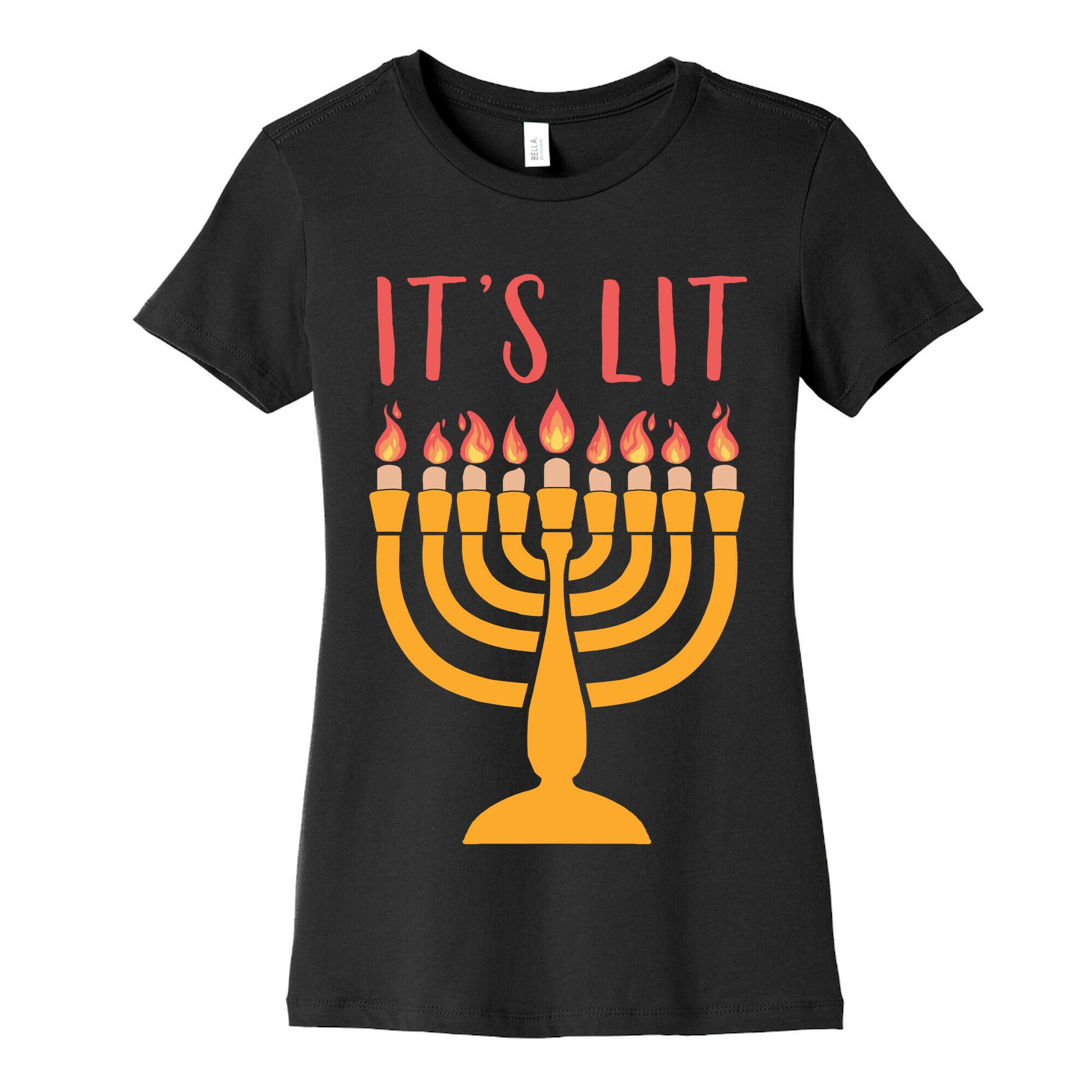 It's Lit Menorah Women's Cotton Tee