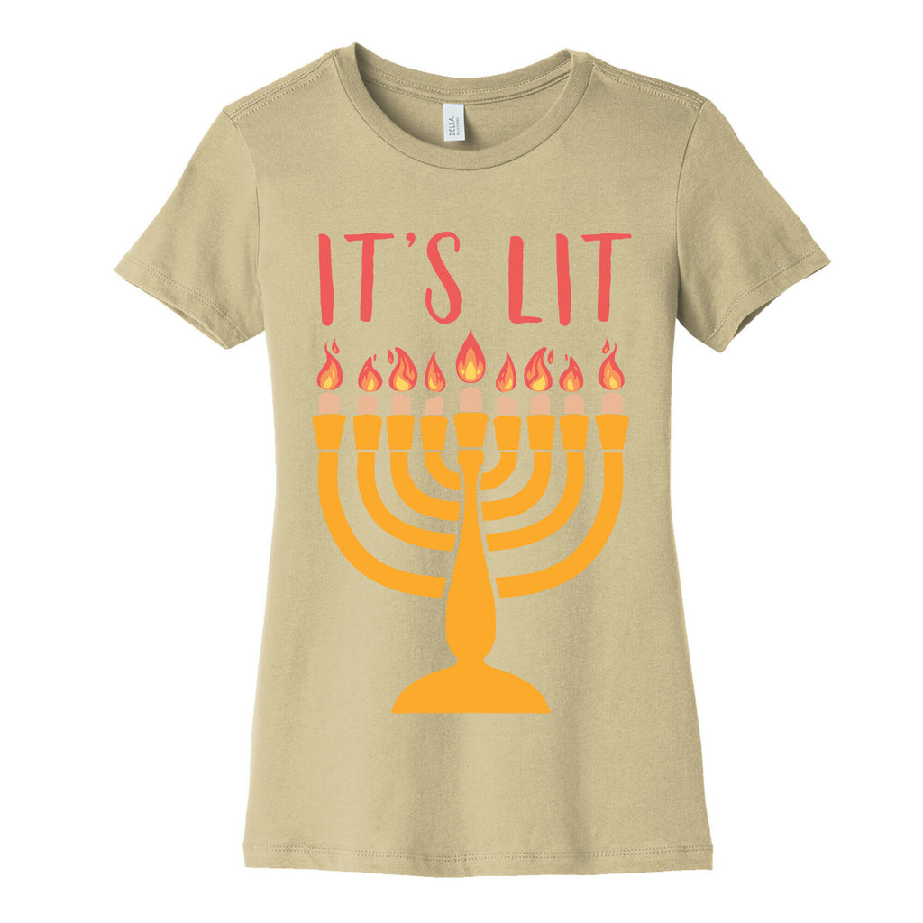 It's Lit Menorah Women's Cotton Tee