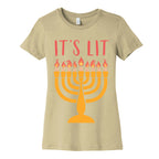 It's Lit Menorah Women's Cotton Tee