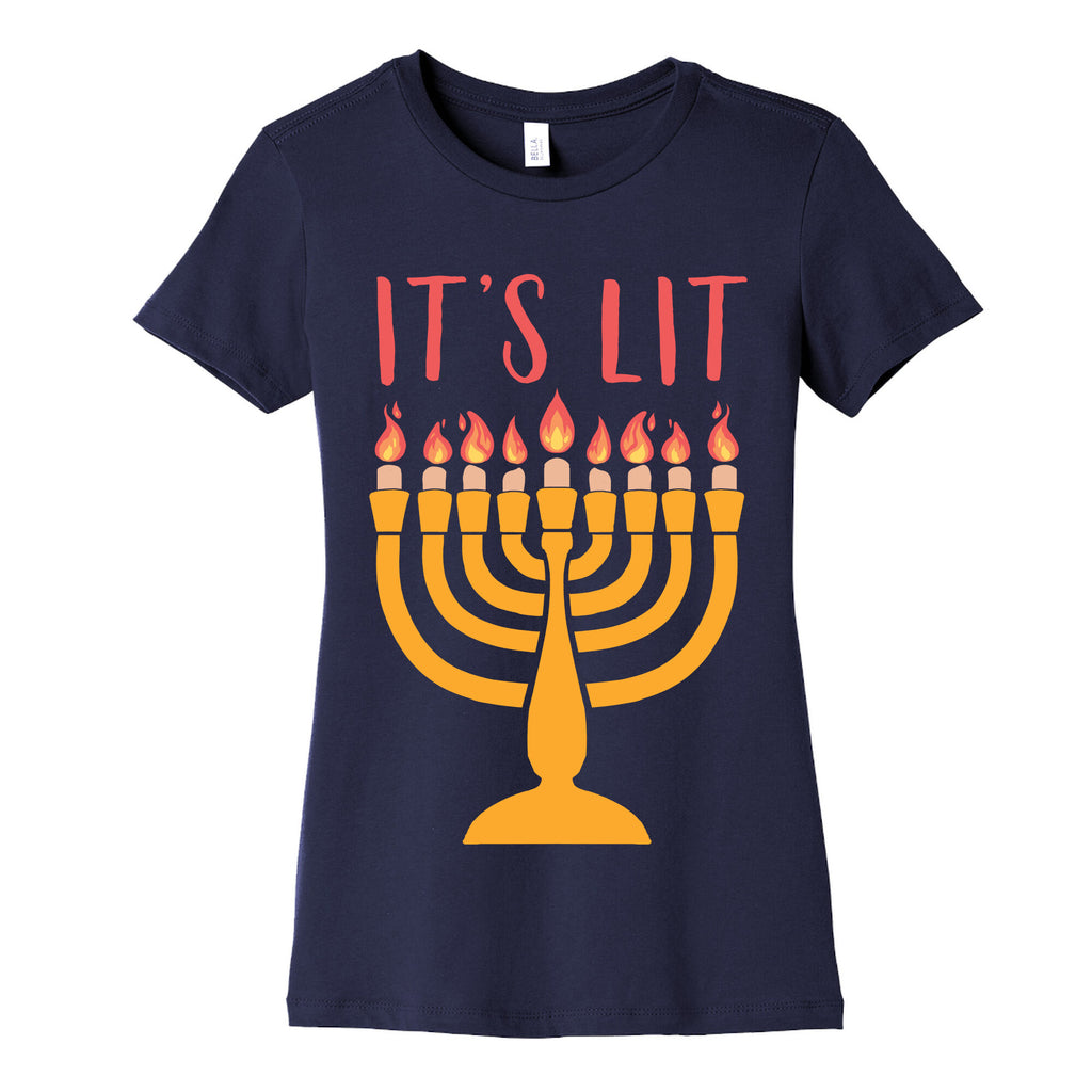 It's Lit Menorah Women's Cotton Tee