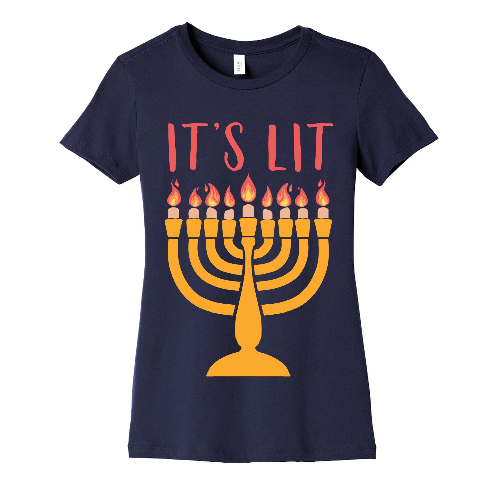 It's Lit Menorah Women's Cotton Tee