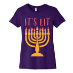 It's Lit Menorah Women's Cotton Tee