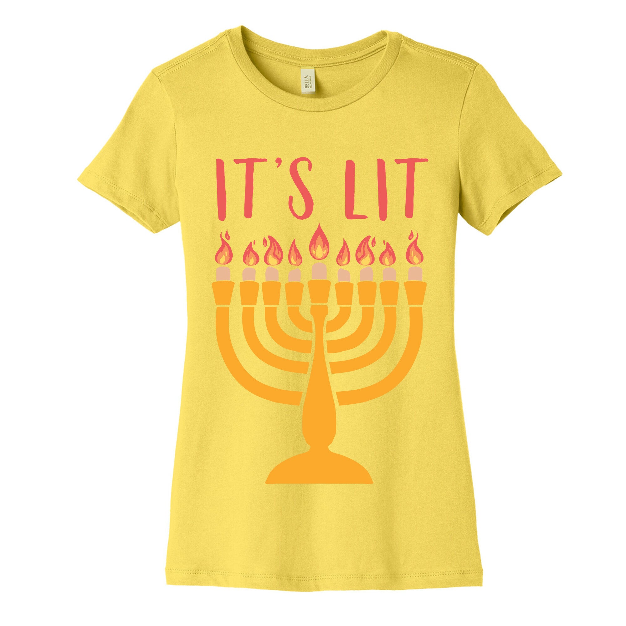It's Lit Menorah Women's Cotton Tee