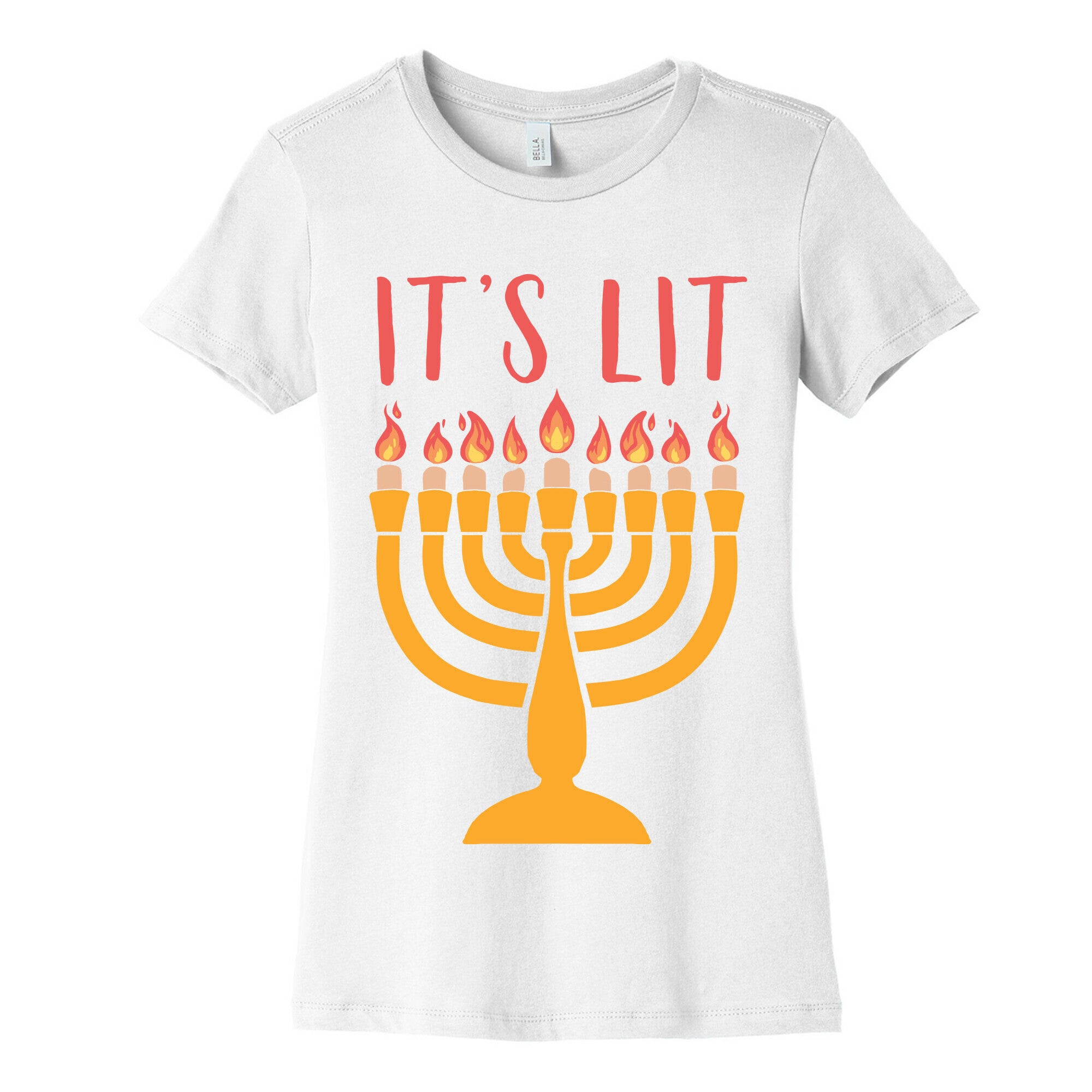 It's Lit Menorah Women's Cotton Tee