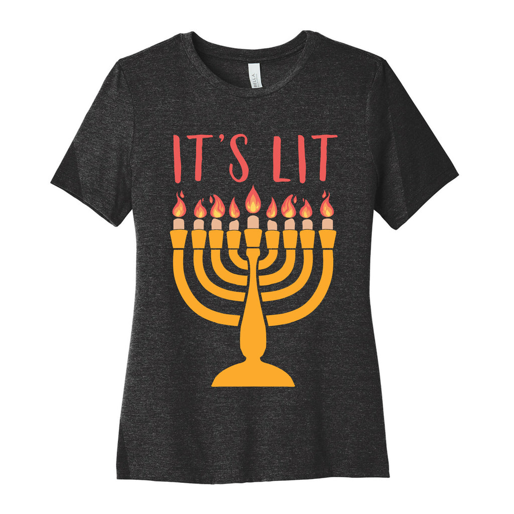 It's Lit Menorah Women's Cotton Tee
