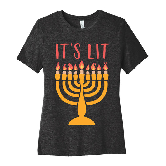 It's Lit Menorah Women's Cotton Tee