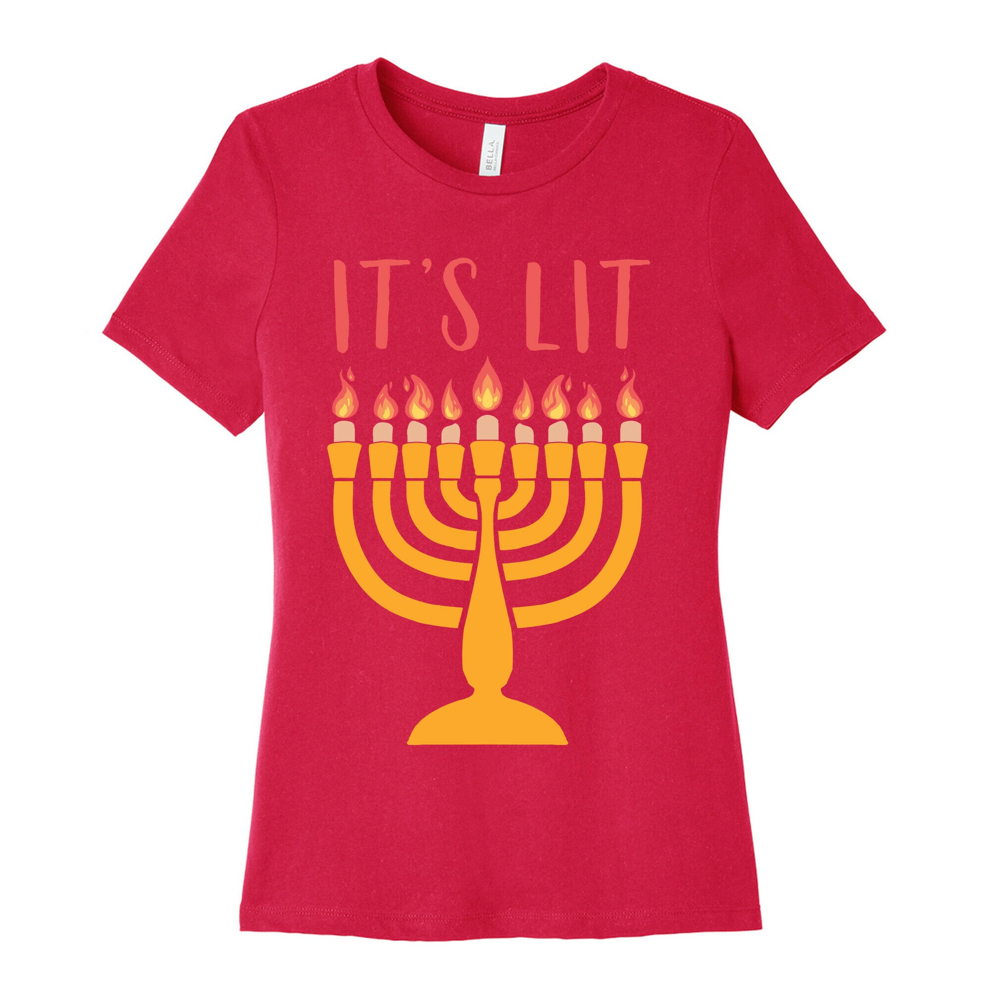 It's Lit Menorah Women's Cotton Tee