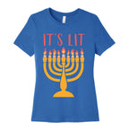 It's Lit Menorah Women's Cotton Tee
