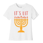 It's Lit Menorah Women's Cotton Tee