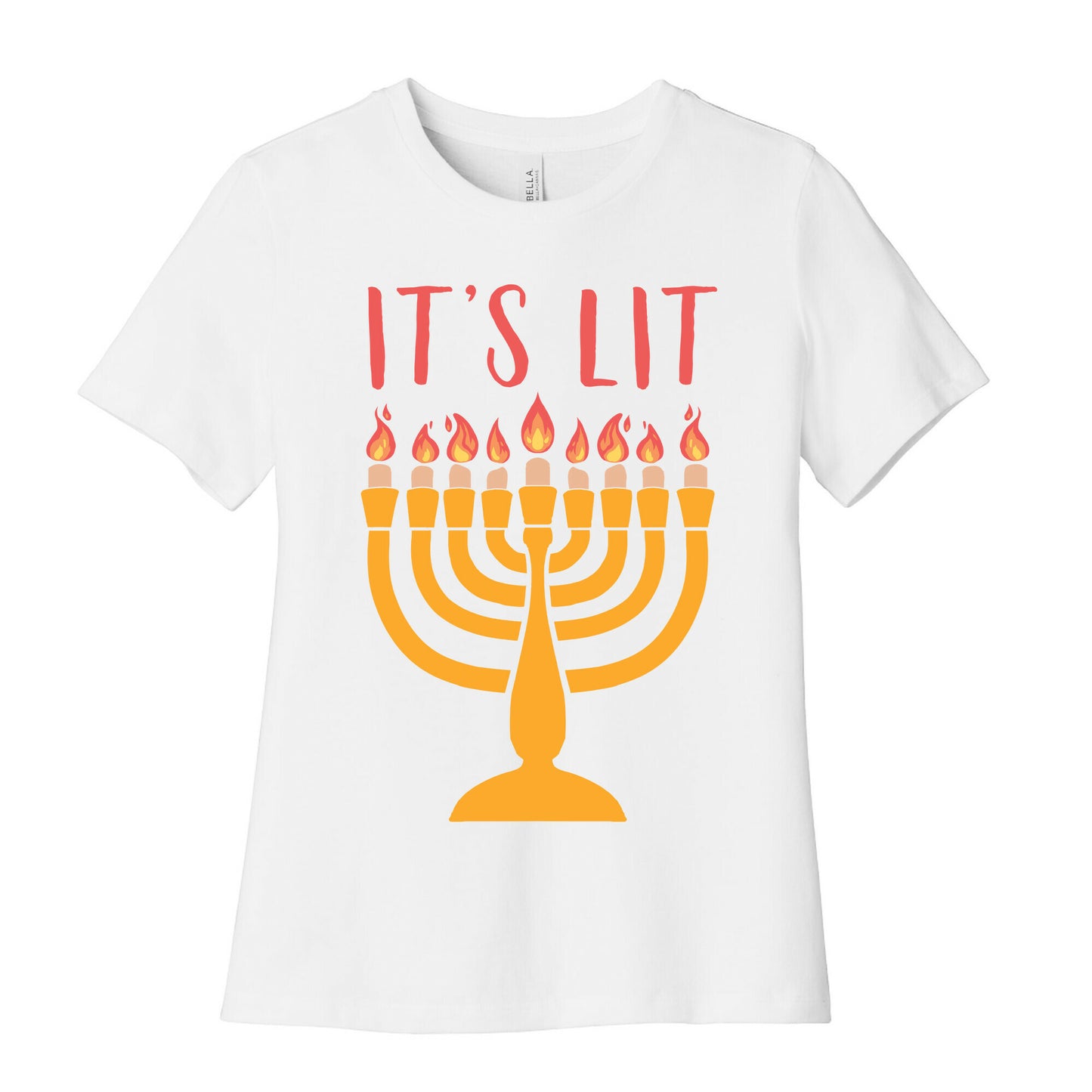 It's Lit Menorah Women's Cotton Tee